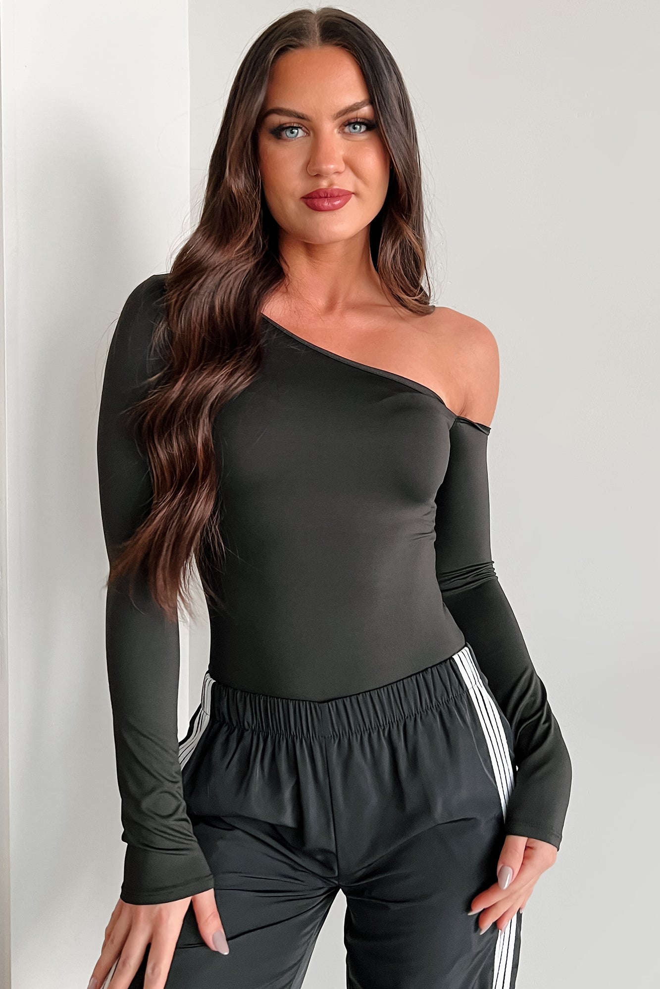 Simple Standards Asymmetric Bodysuit (Black)